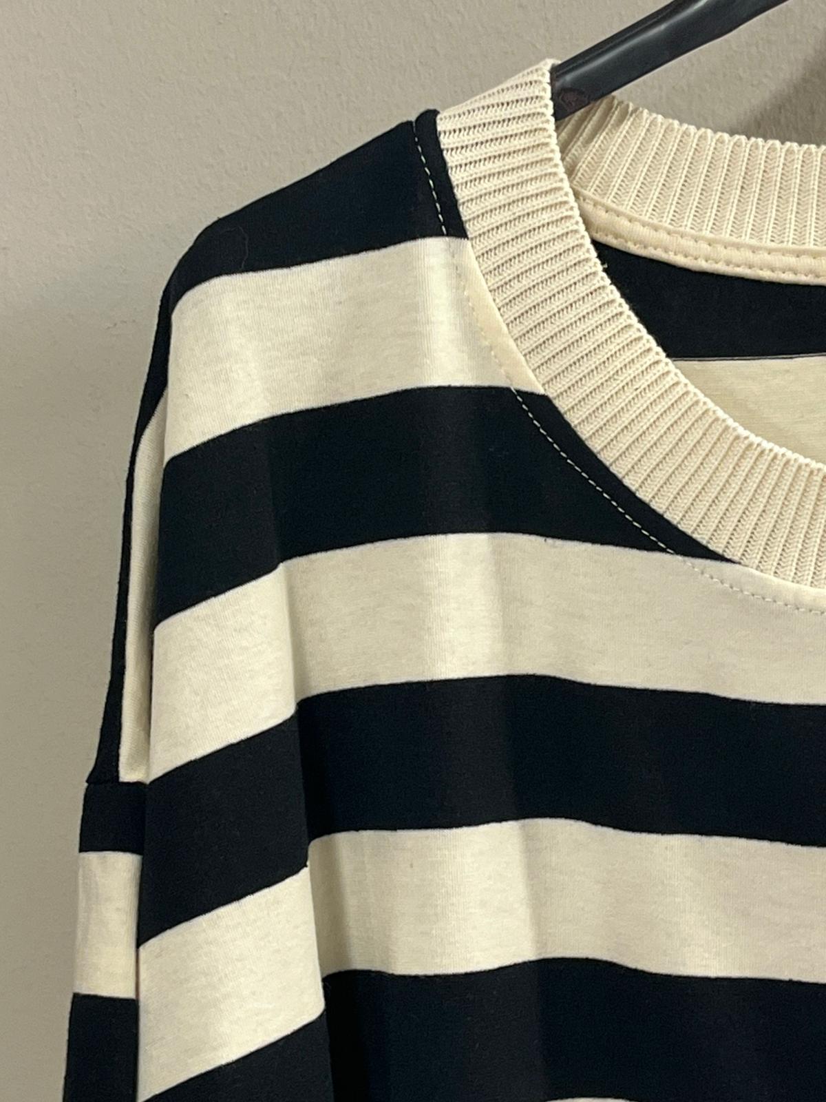 Camiseta Rayas Acabado Lencero