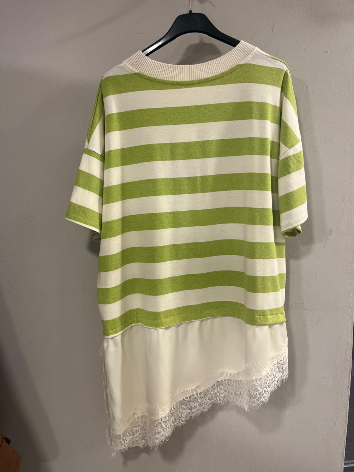 Camiseta Rayas Acabado Lencero