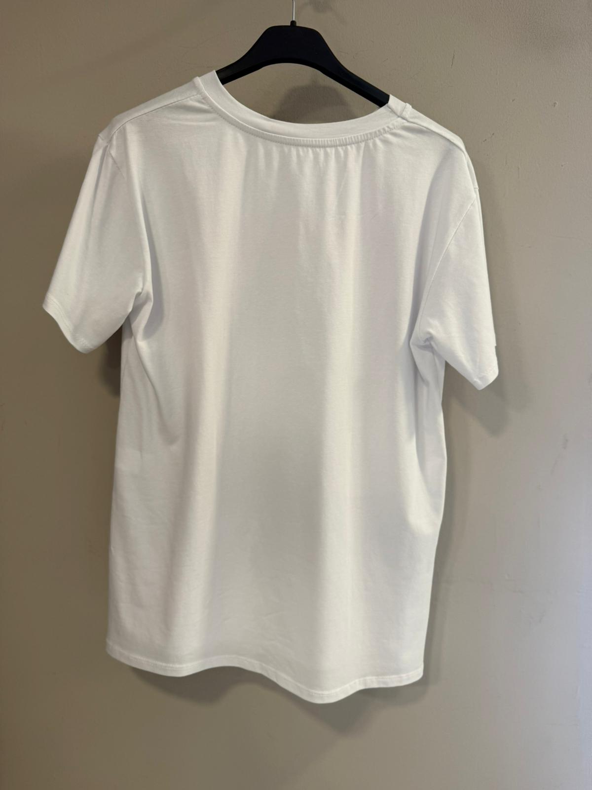 Camiseta Blanca con Estampado Dachshund Glam