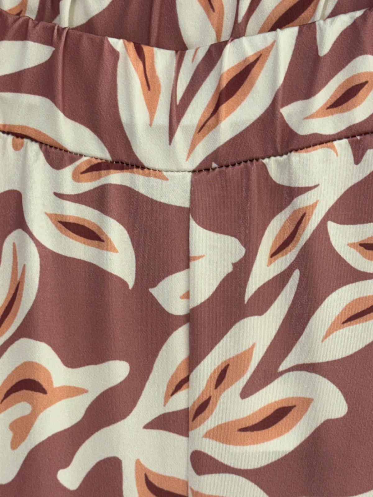 Pantalón palazzo estampado hojas