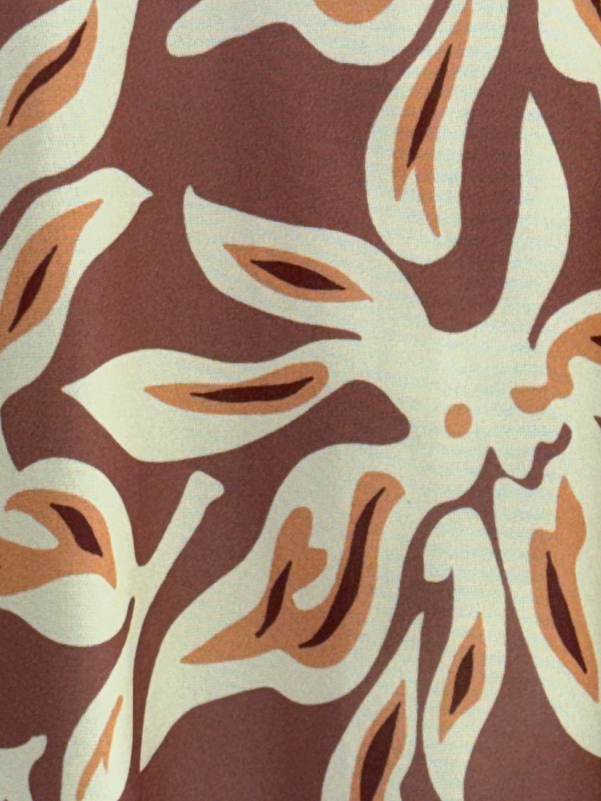 Pantalón palazzo estampado hojas