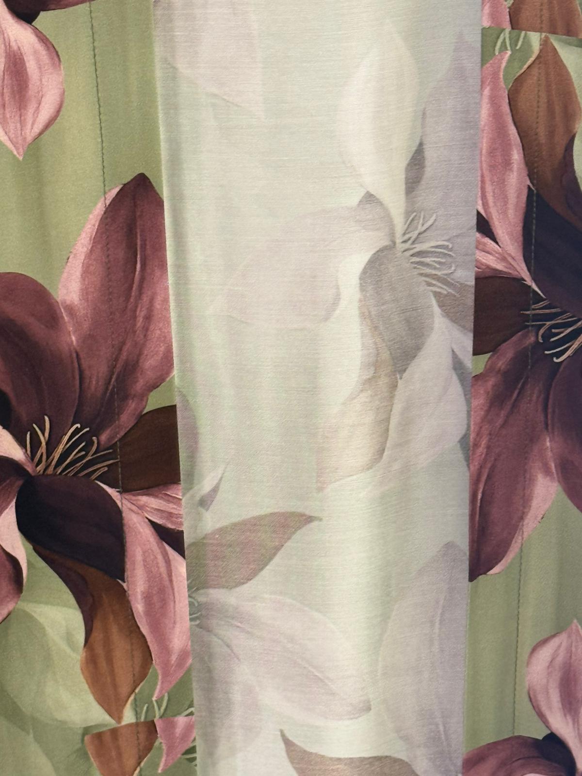 Kimono Largo Floral Clemátide