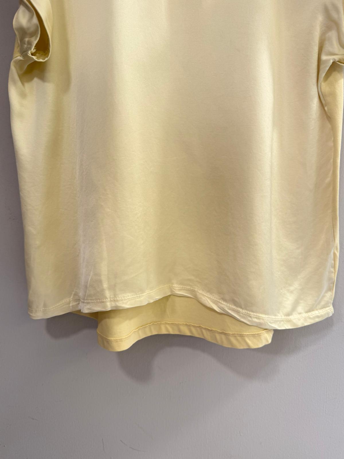Camiseta Oversize Satinada Cuello Redondo