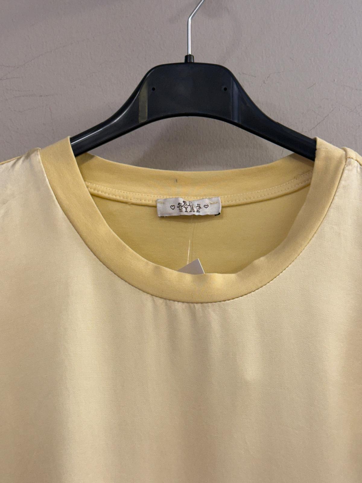 Camiseta Oversize Satinada Cuello Redondo