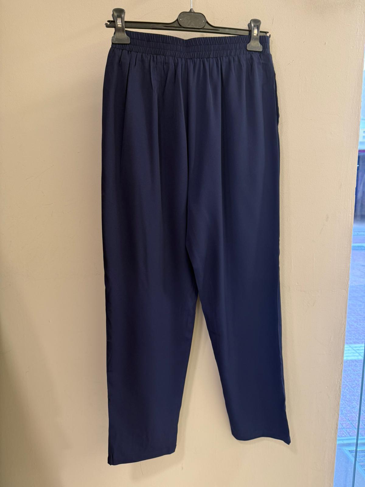 Pantalón Ancho Pinzas Cintura Elástica
