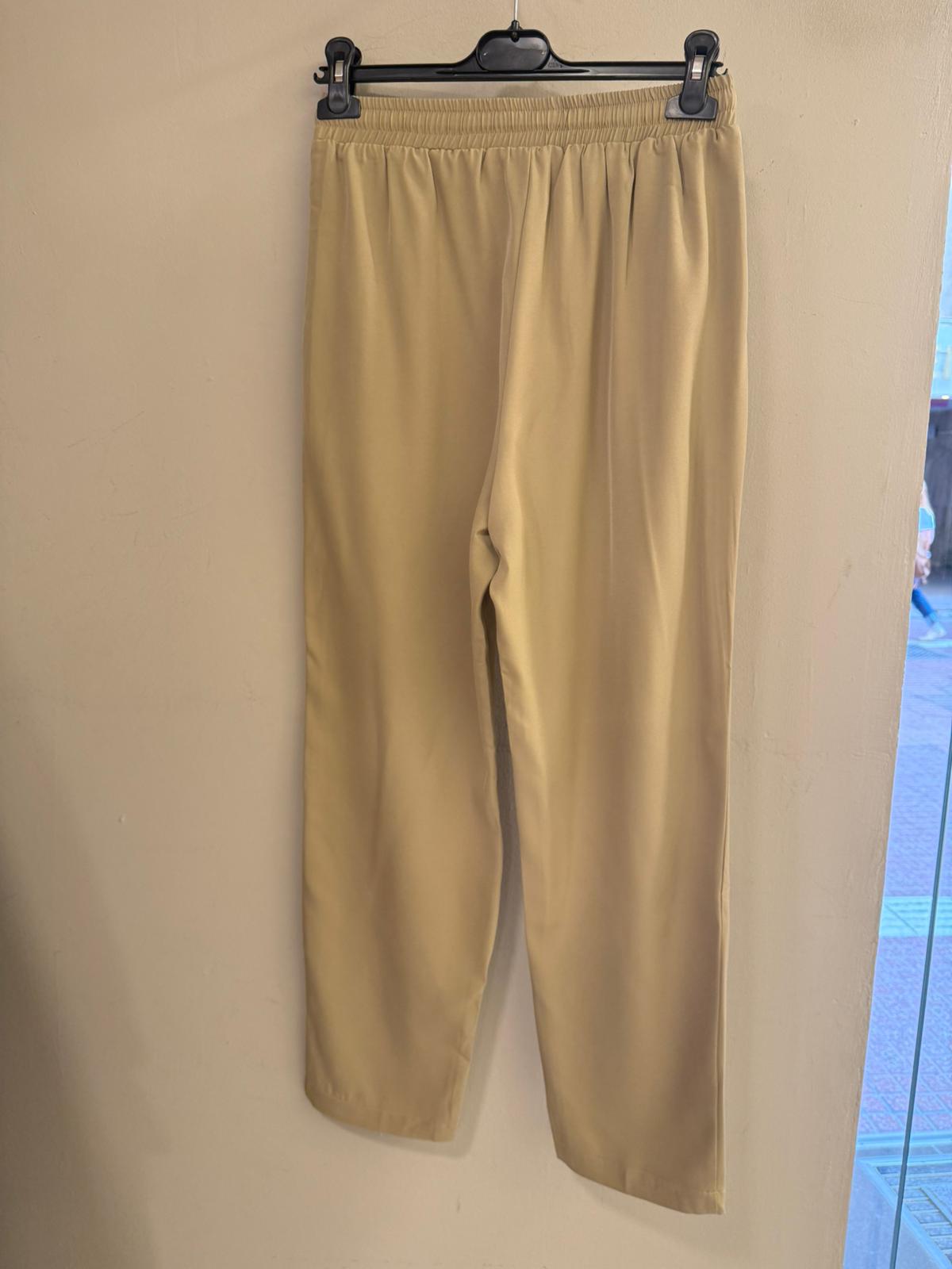 Pantalón Ancho Pinzas Cintura Elástica