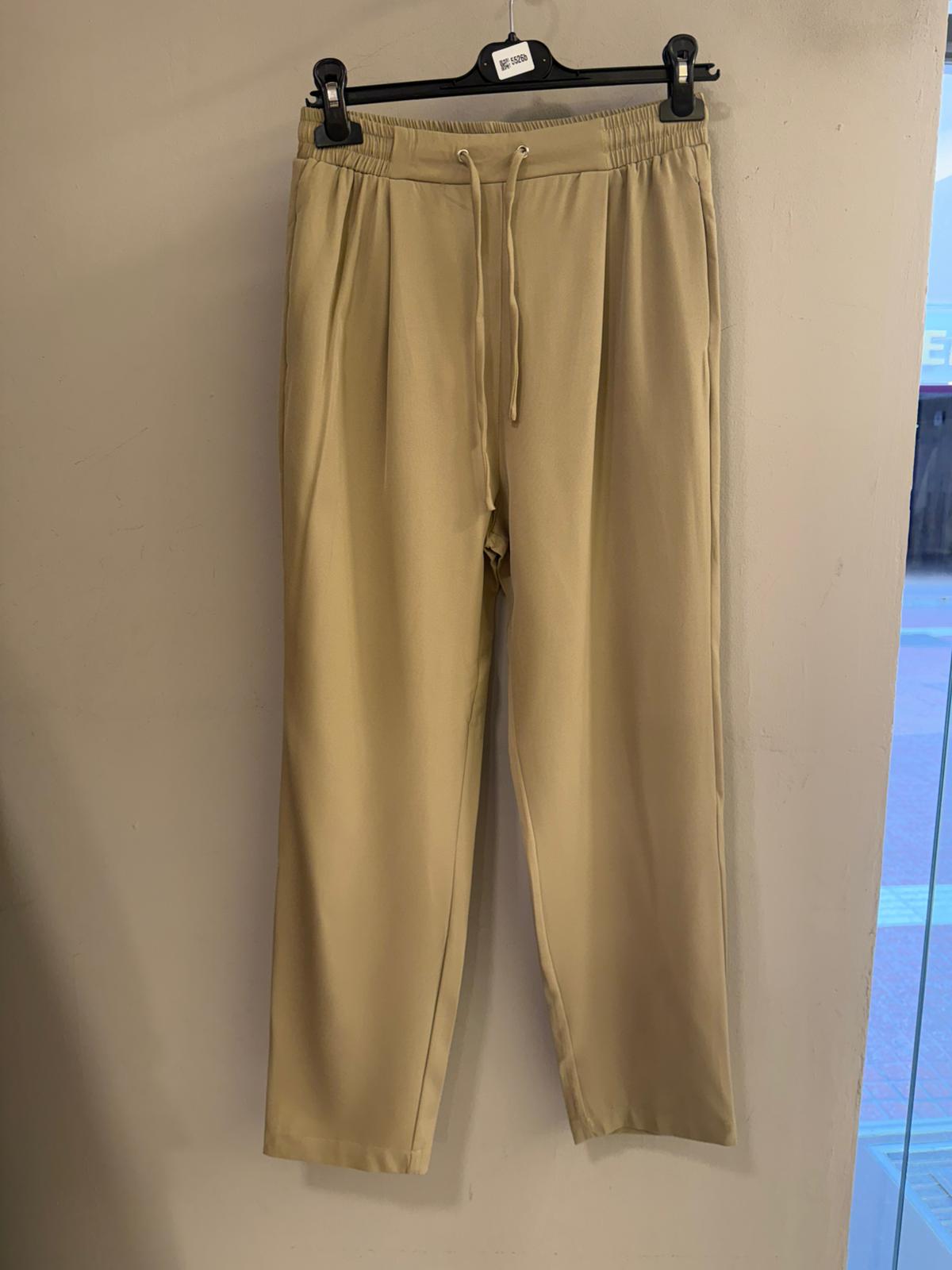 Pantalón Ancho Pinzas Cintura Elástica