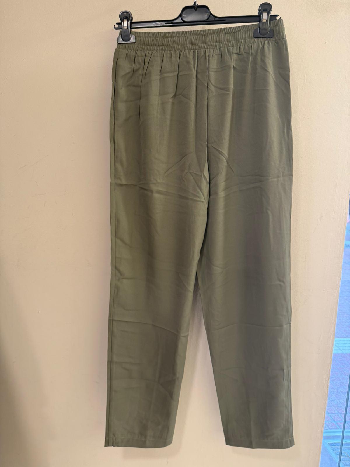 Pantalón Ancho Pinzas Cintura Elástica