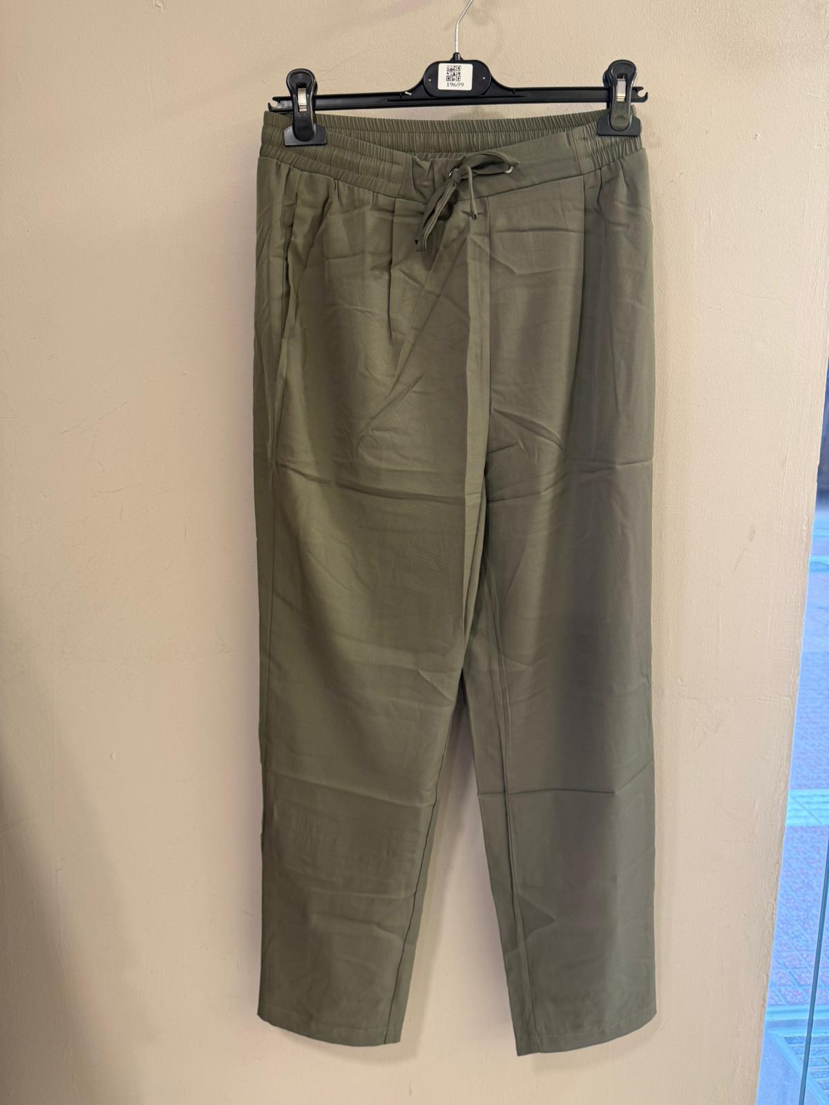 Pantalón Ancho Pinzas Cintura Elástica