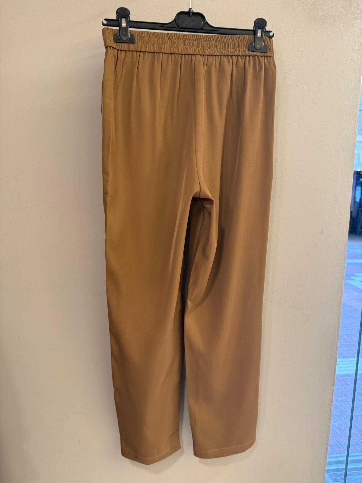 Pantalón Ancho Pinzas Cintura Elástica