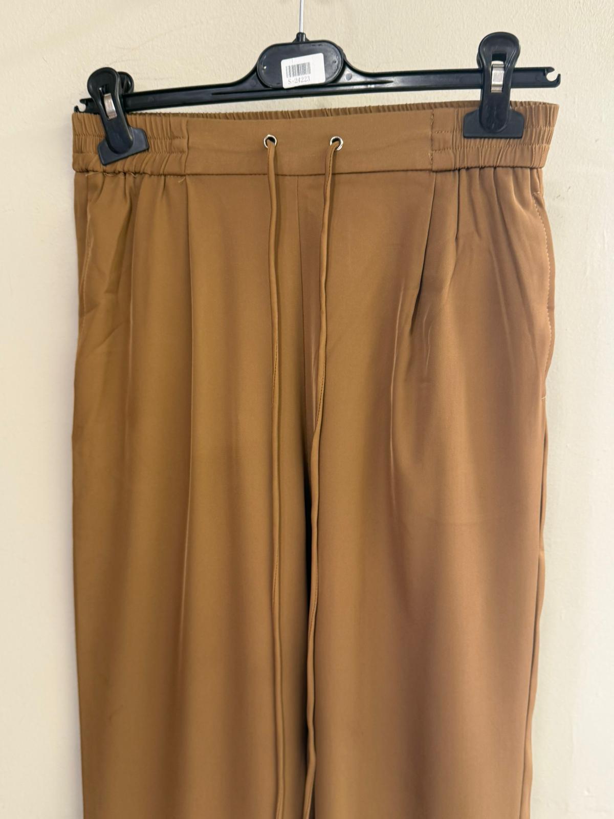 Pantalón Ancho Pinzas Cintura Elástica
