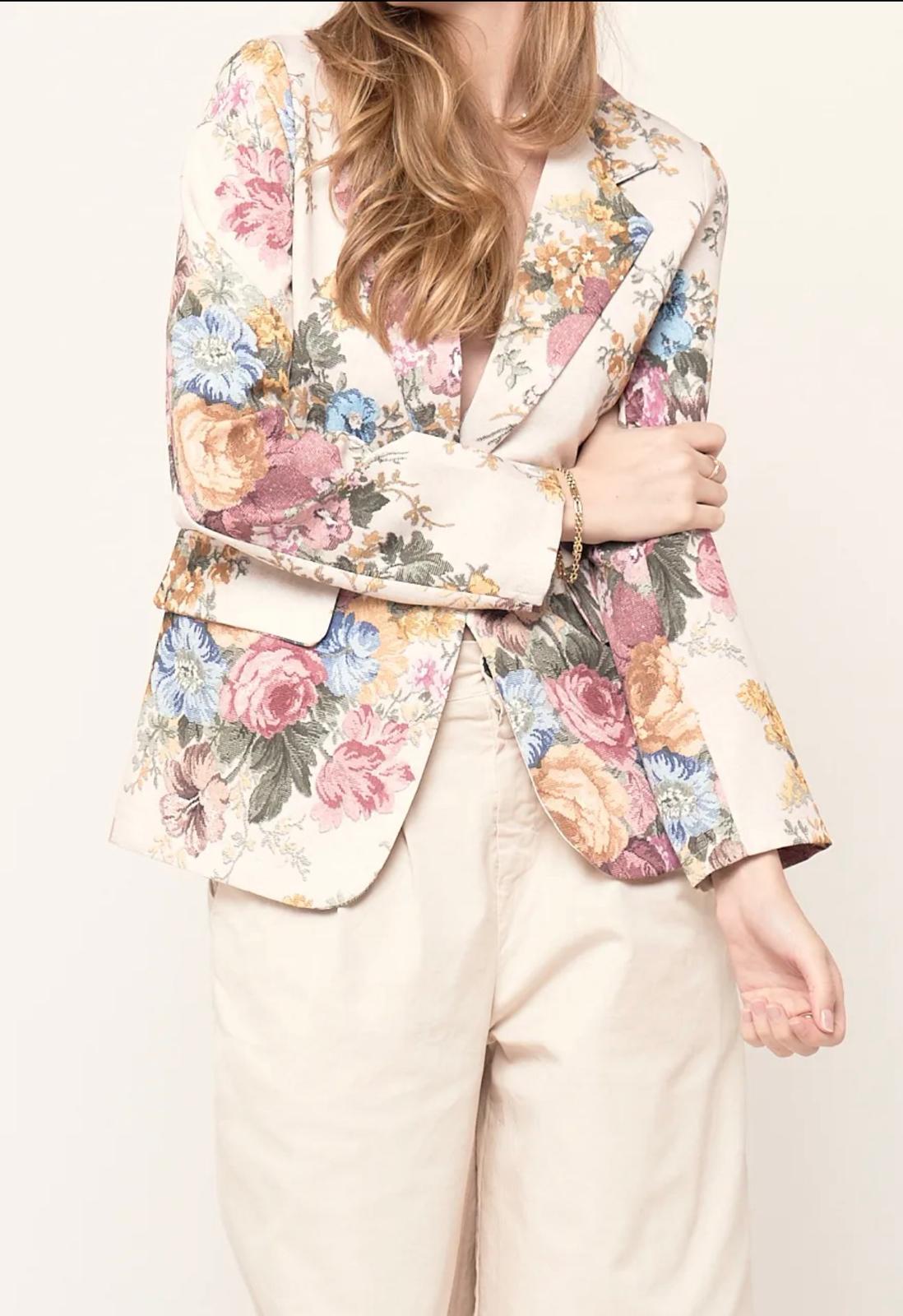 Blazer Floral  Estampado Bouquet
