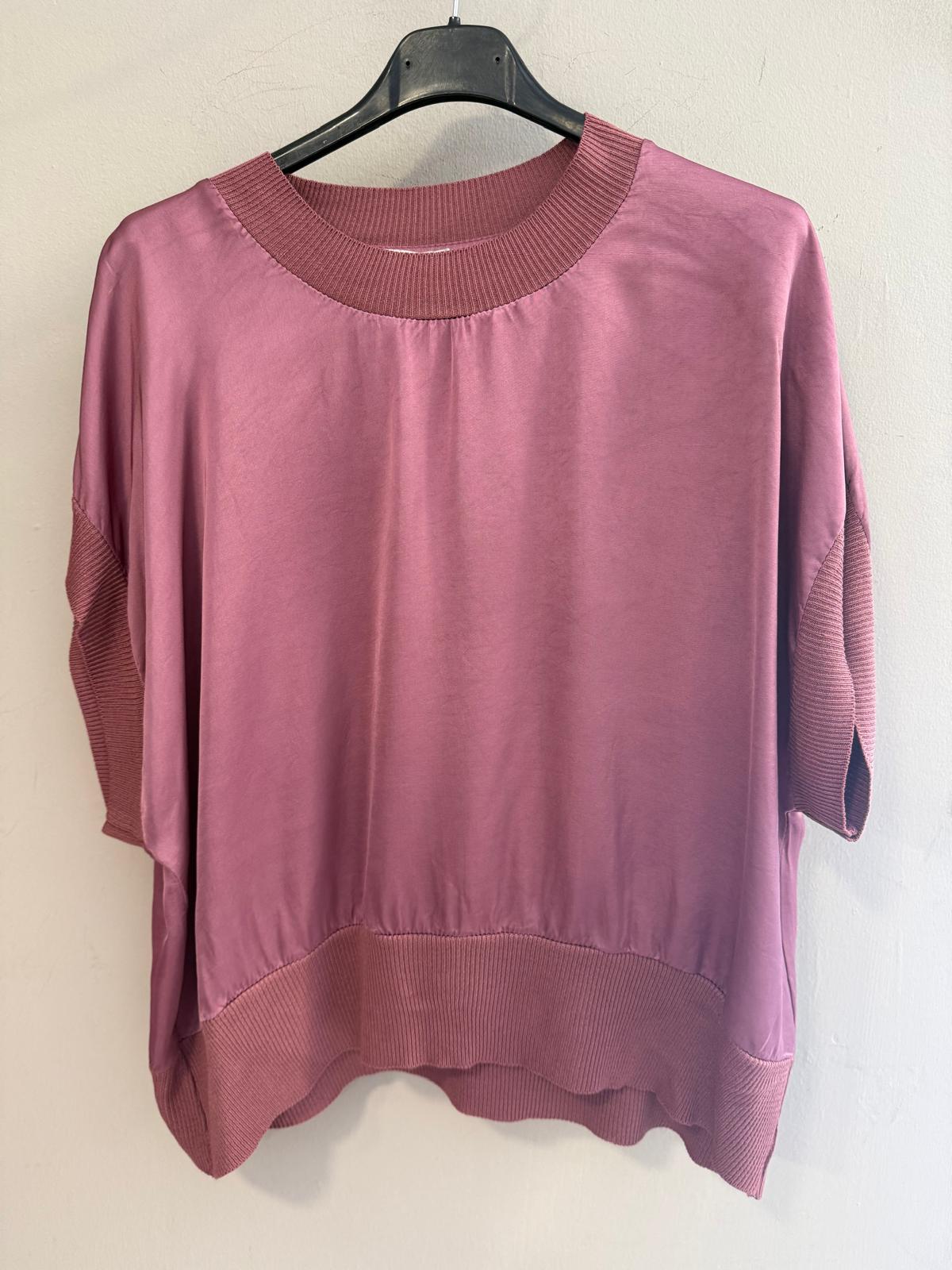 Camiseta Satinada Acabados Rib