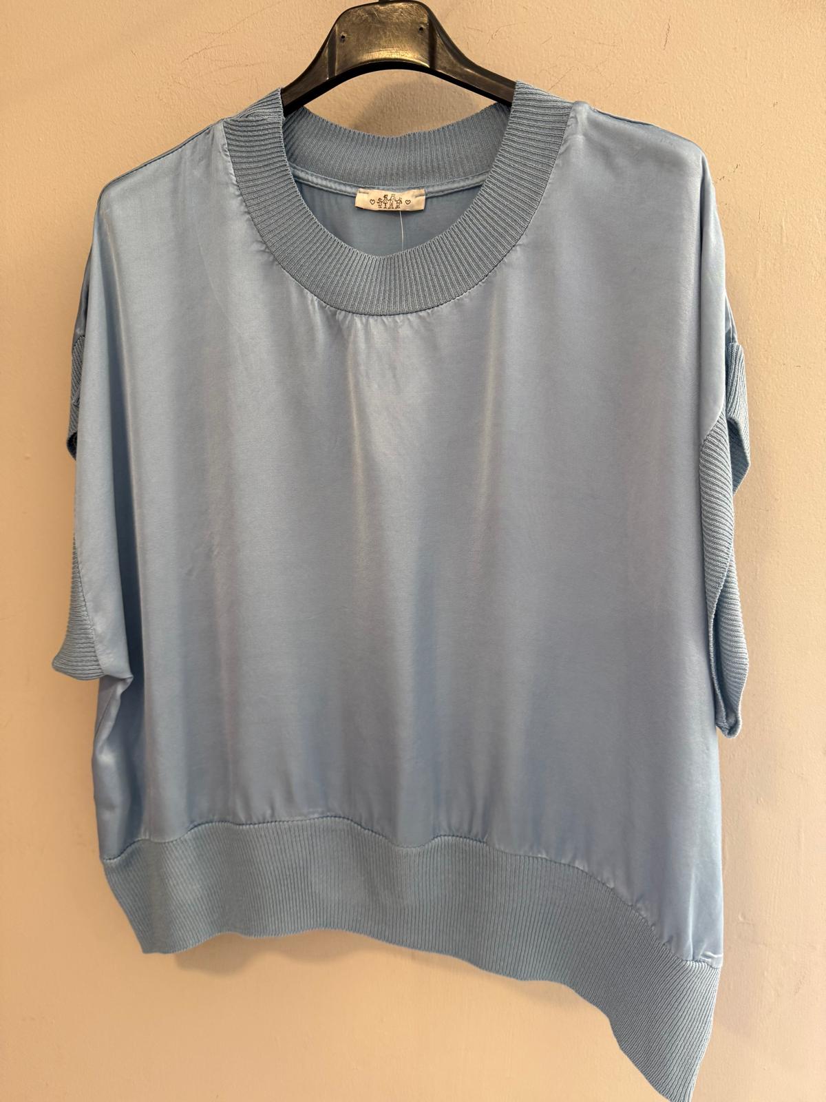 Camiseta Satinada Acabados Rib