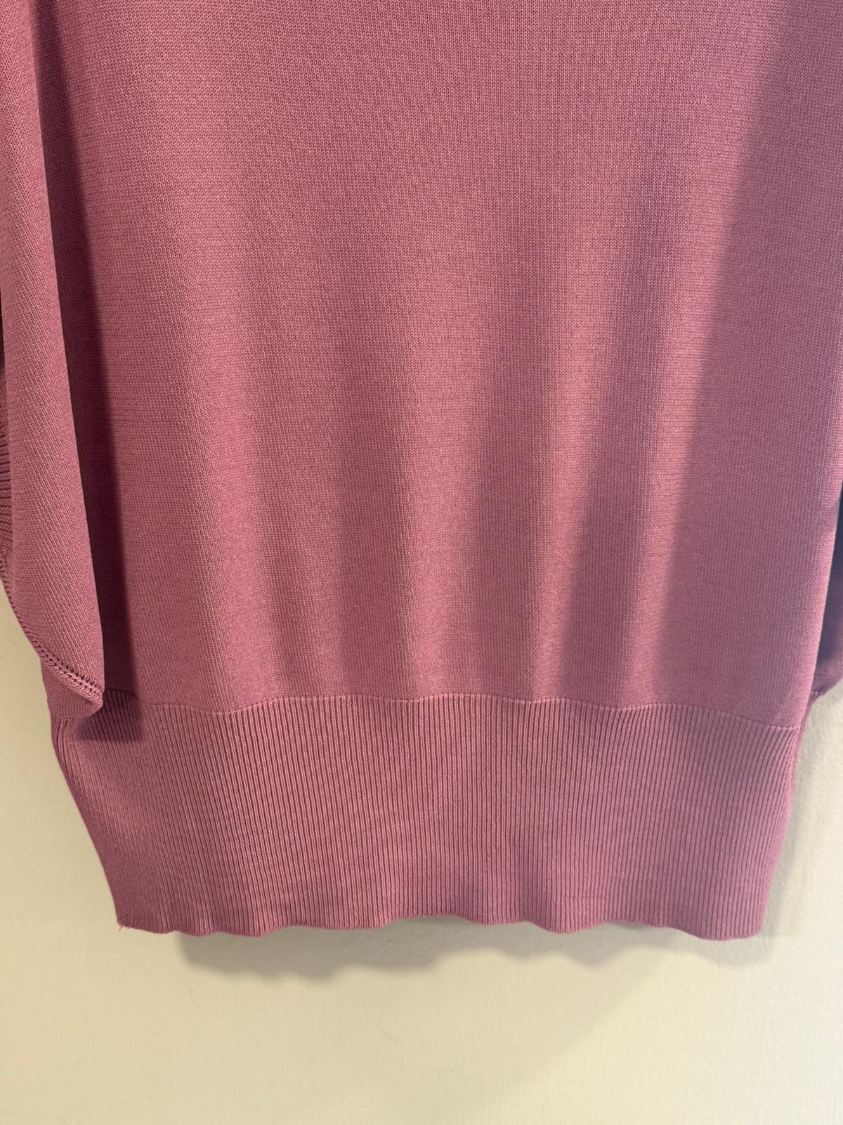 Jersey Punto Fino Manga Murciélago con Acabados Rib