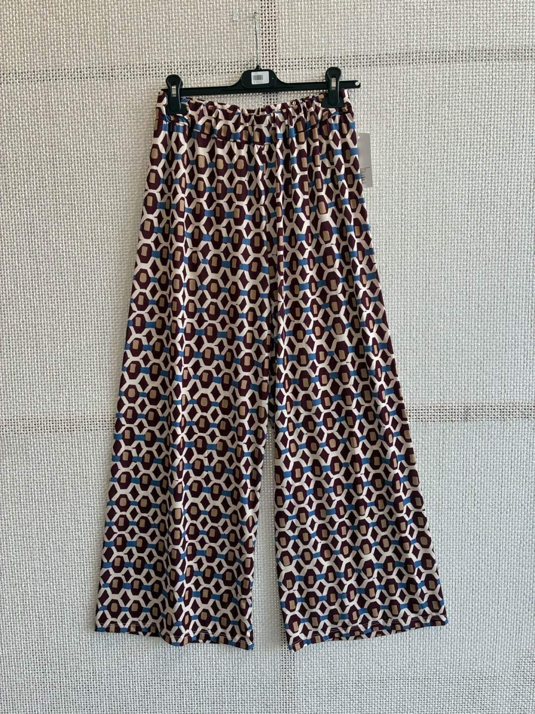 Pantalón Estampado Retro punto de seda