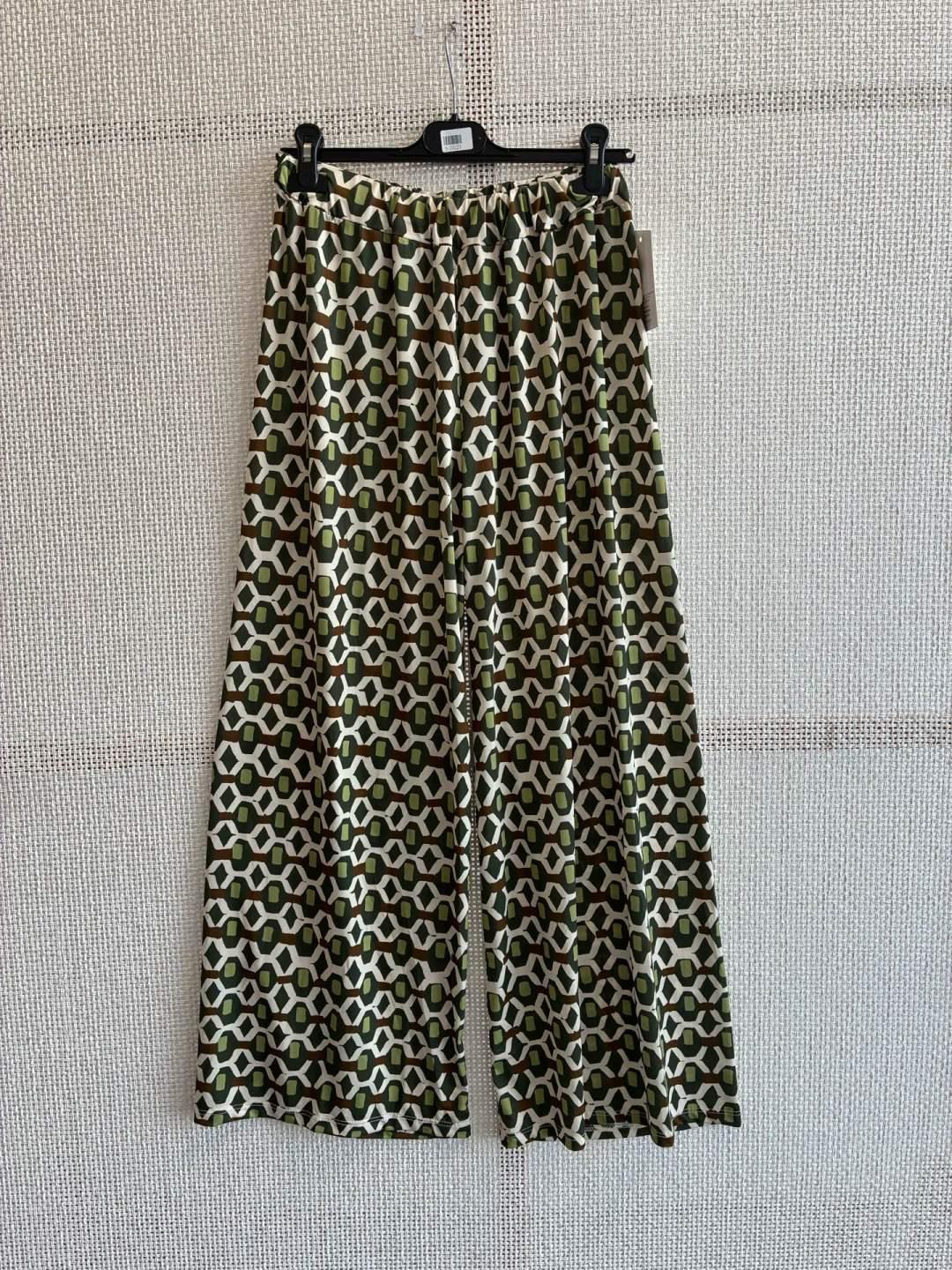 Pantalón Estampado Retro punto de seda