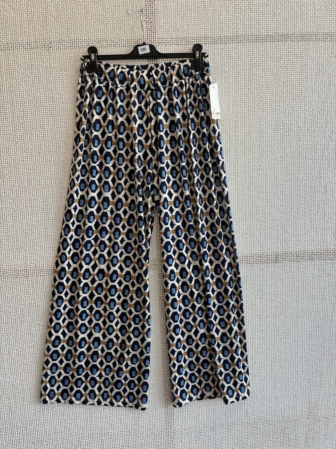 Pantalón Estampado Retro punto de seda