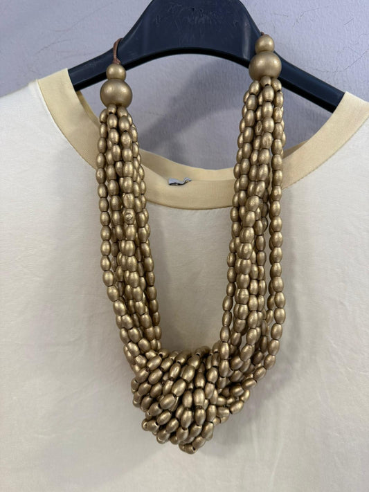 Collar Multivuelta Nudo dorado