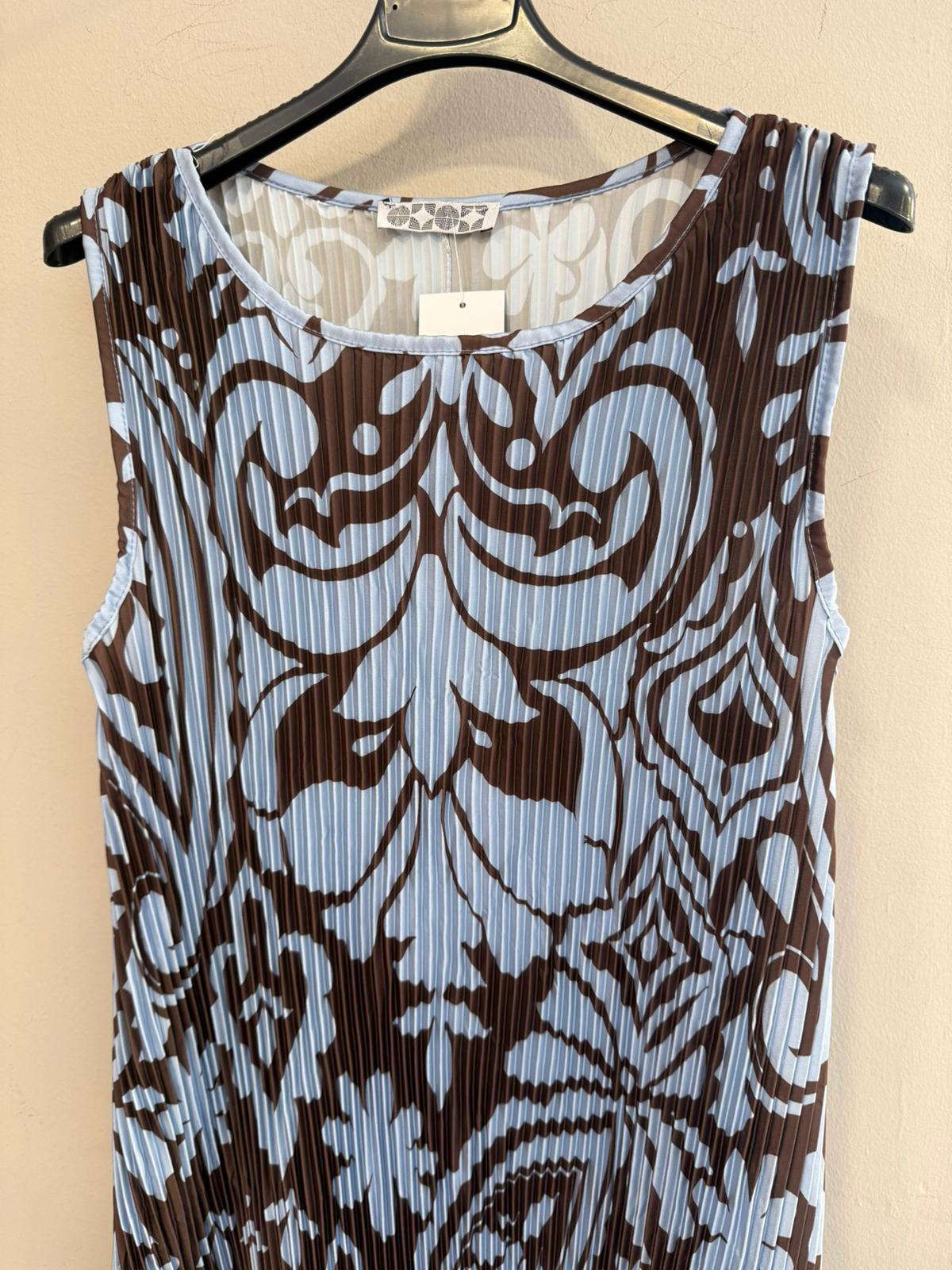 Vestido Plisado acabado cenefa