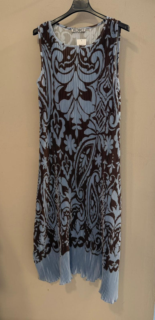 Vestido Plisado acabado cenefa