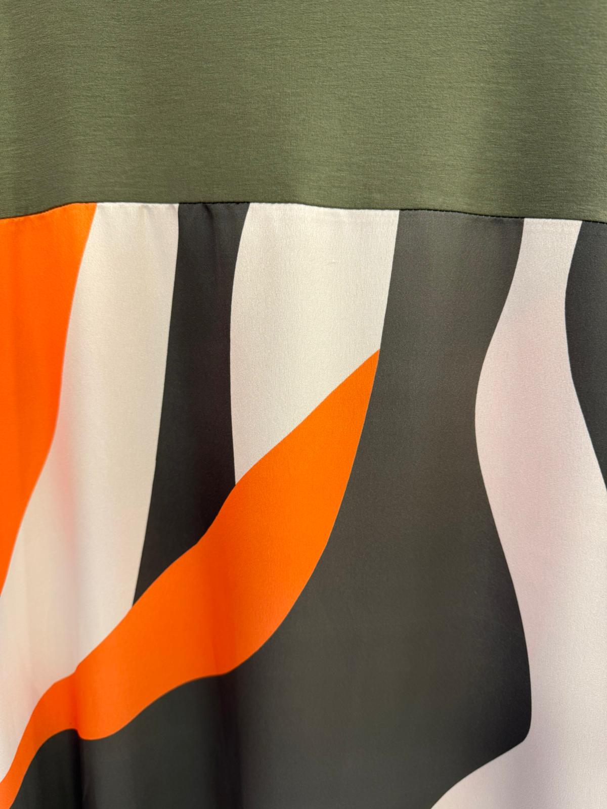 Vestido Kaftan Bimateria verde Kaki