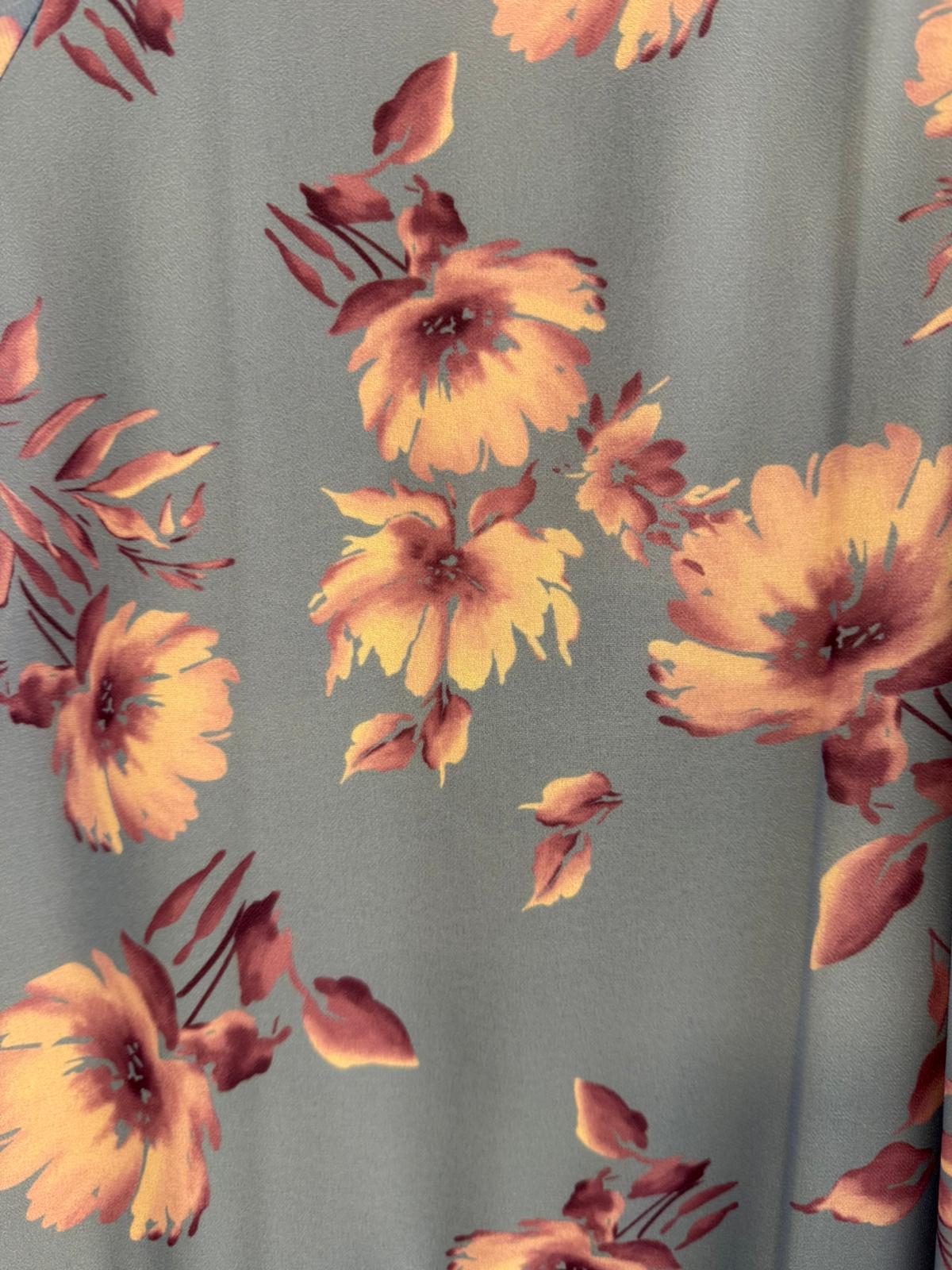 Vestido Gasa Floral Asimétrico