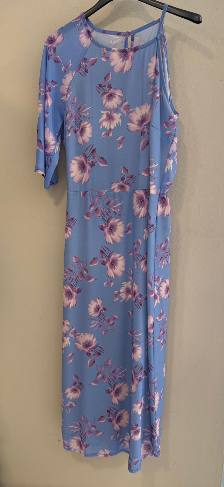 Vestido Gasa Floral Asimétrico