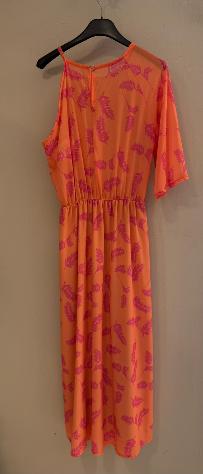 Vestido Gasa Floral Asimétrico