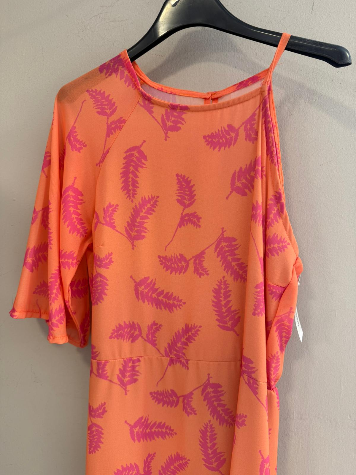 Vestido Gasa Floral Asimétrico