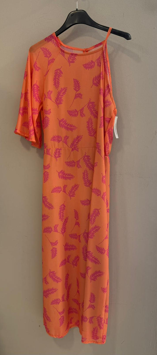 Vestido Gasa Floral Asimétrico