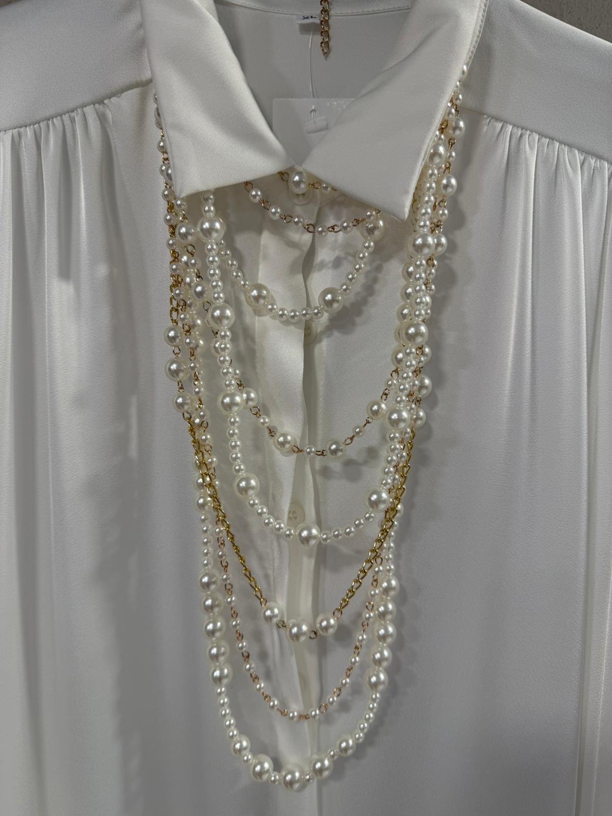 Collar Perlas y Cadena Multivuelta
