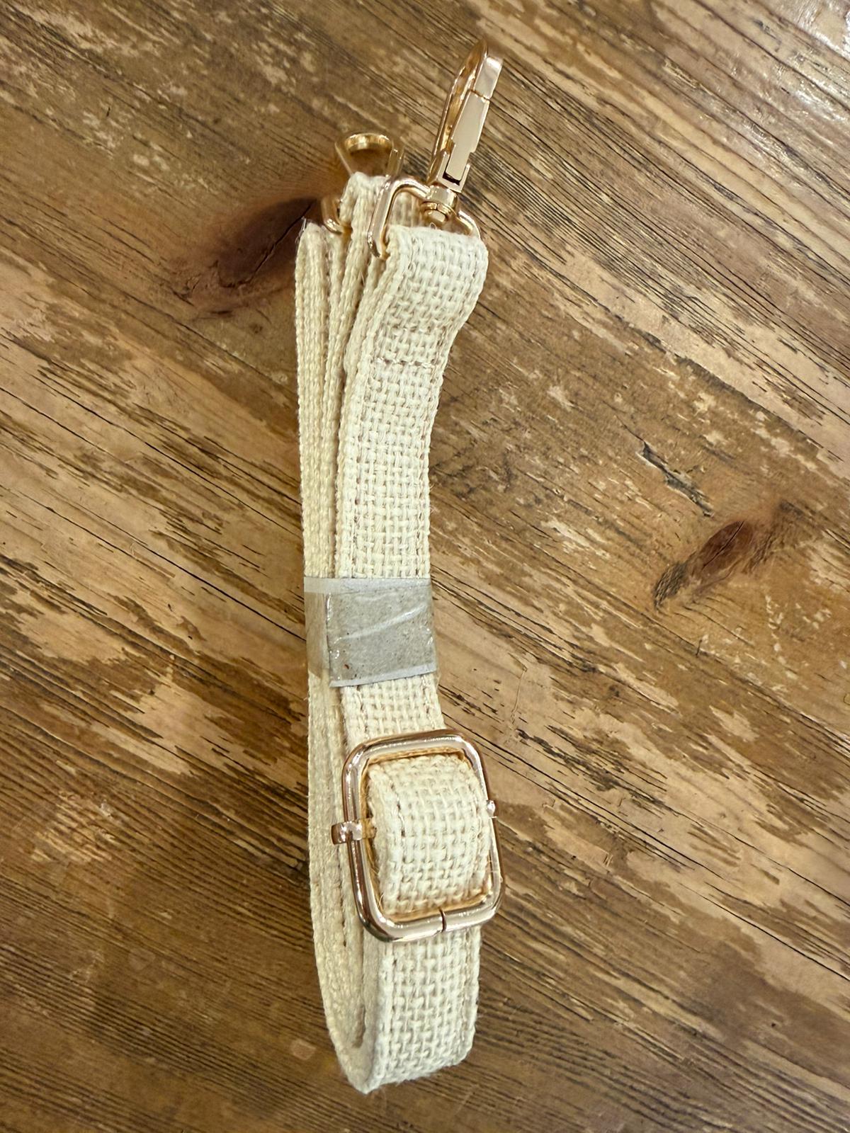 Bolso Rafia Natural Doble Compartimento