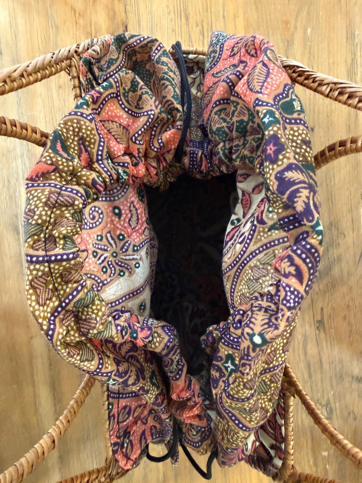 Capazo Ratán Saco interior Estampado