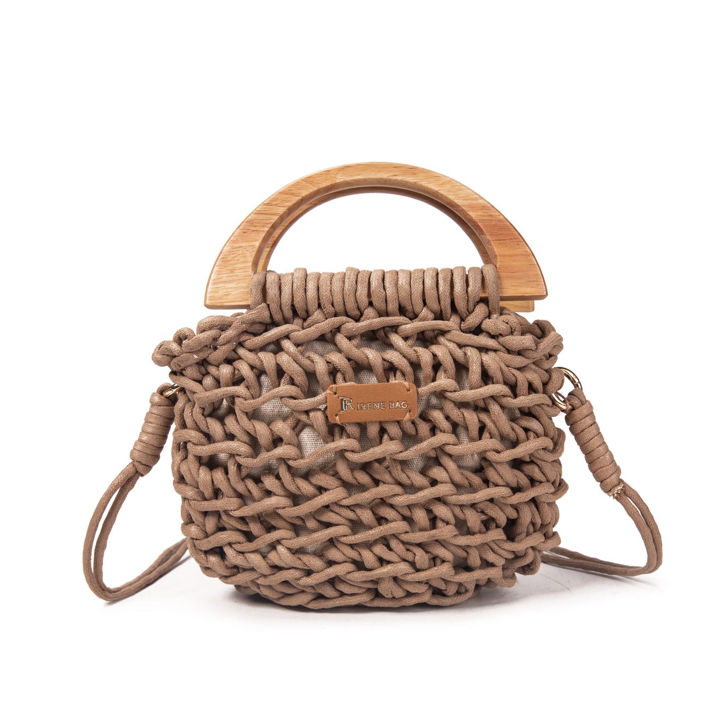 Bolso Nudos Topo  Asas de Madera