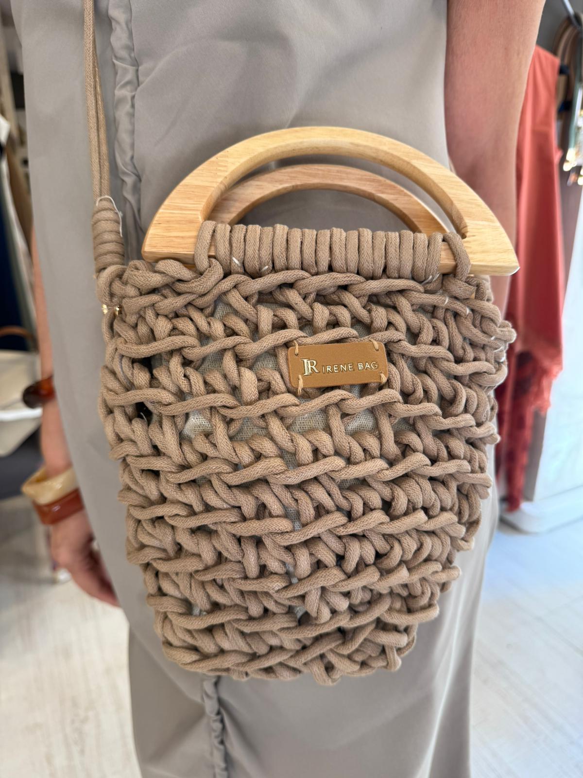 Bolso Nudos Topo  Asas de Madera