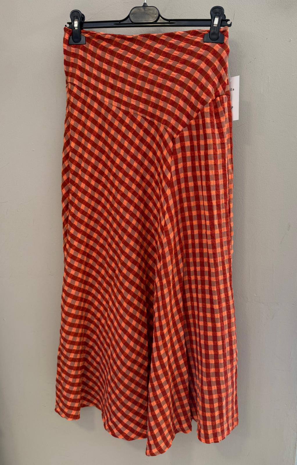Falda Midi Vichy Bámbula