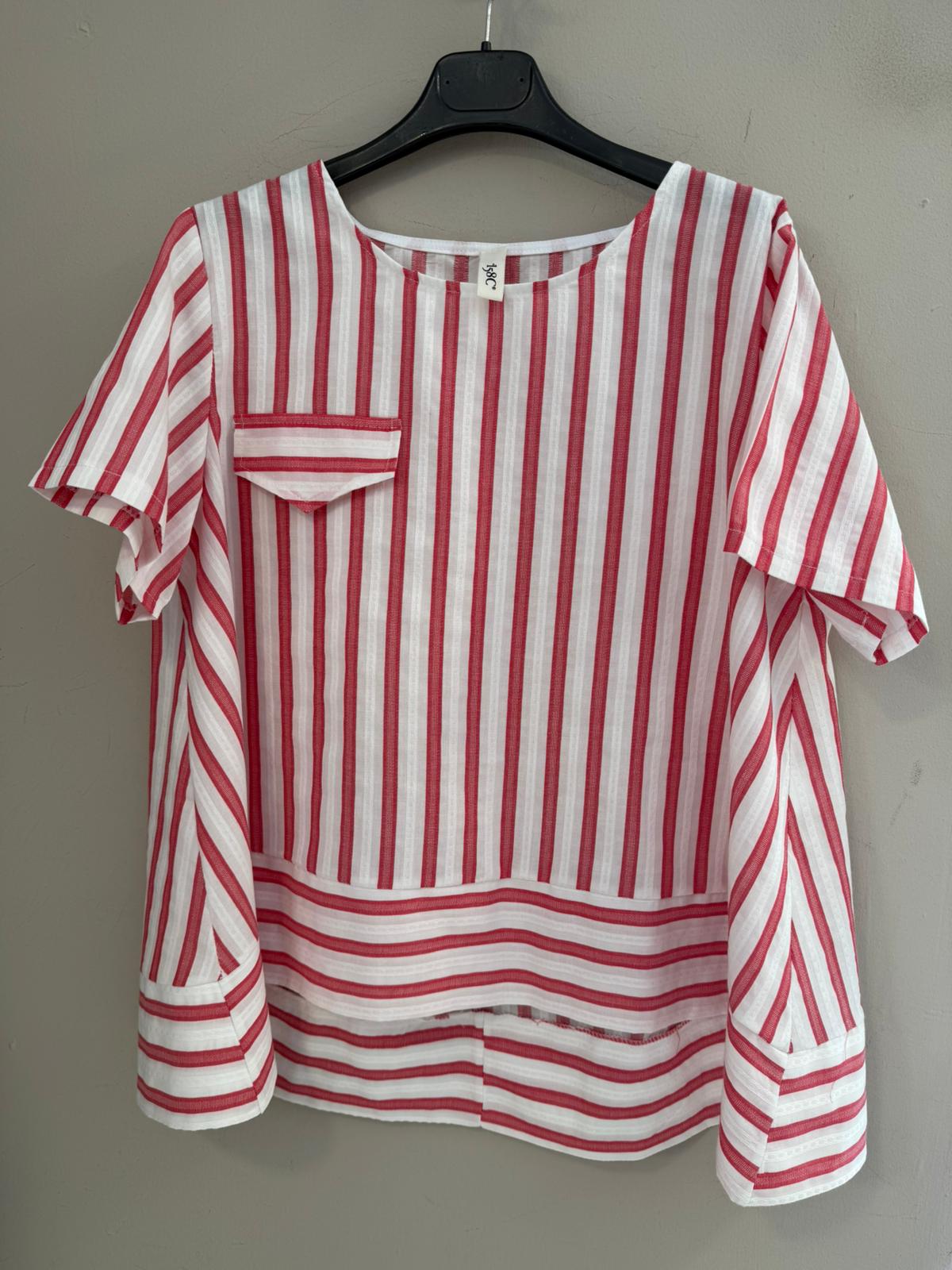 Blusa Rayas con Bolsillo