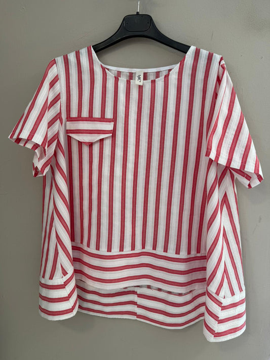 Blusa Rayas con Bolsillo