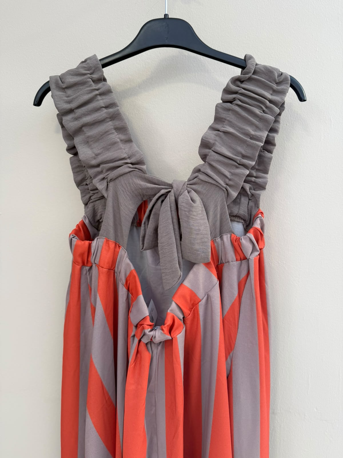 VESTIDO RAYAS TIRANTES VOLANTES