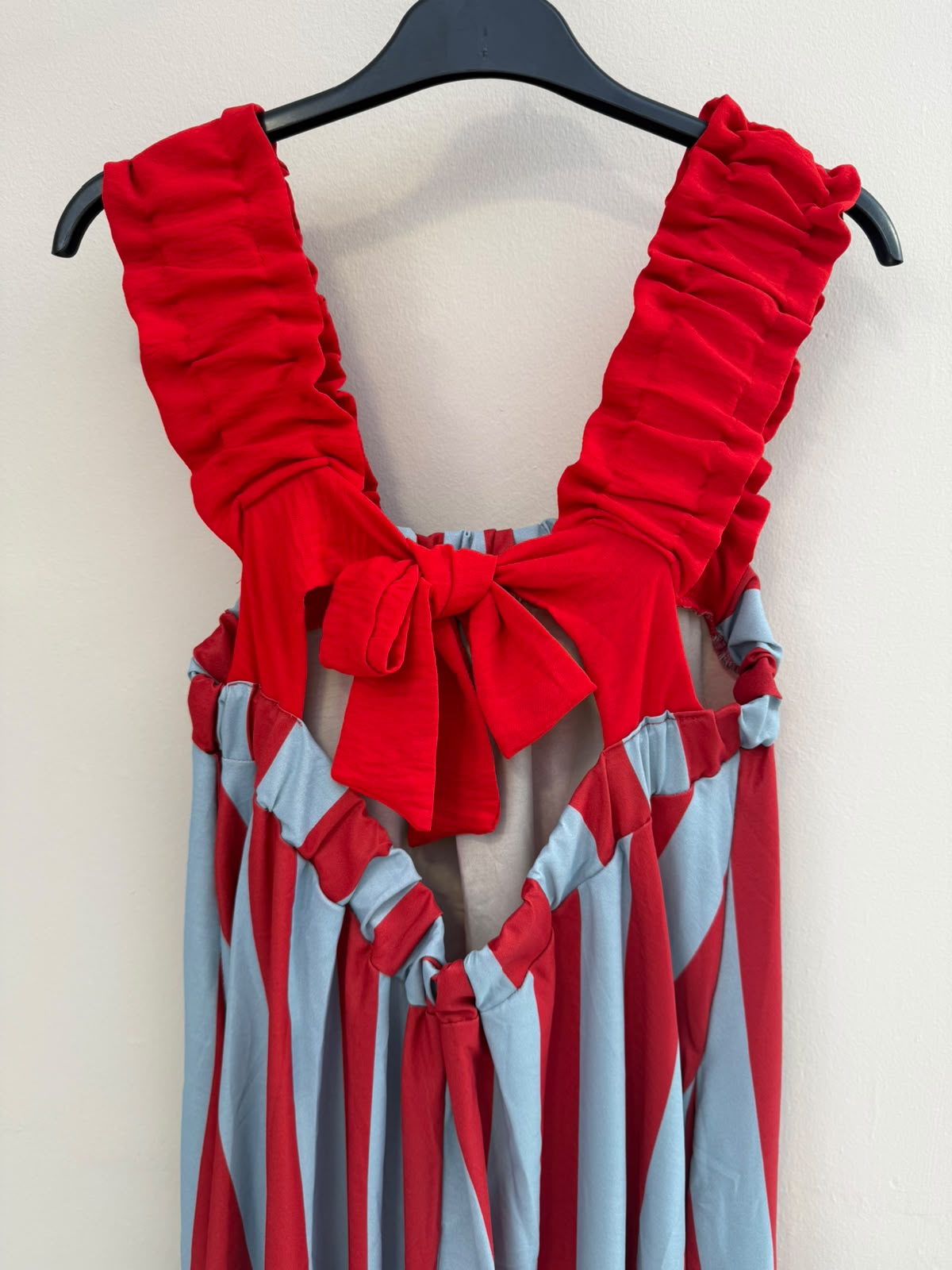 VESTIDO RAYAS TIRANTES VOLANTES