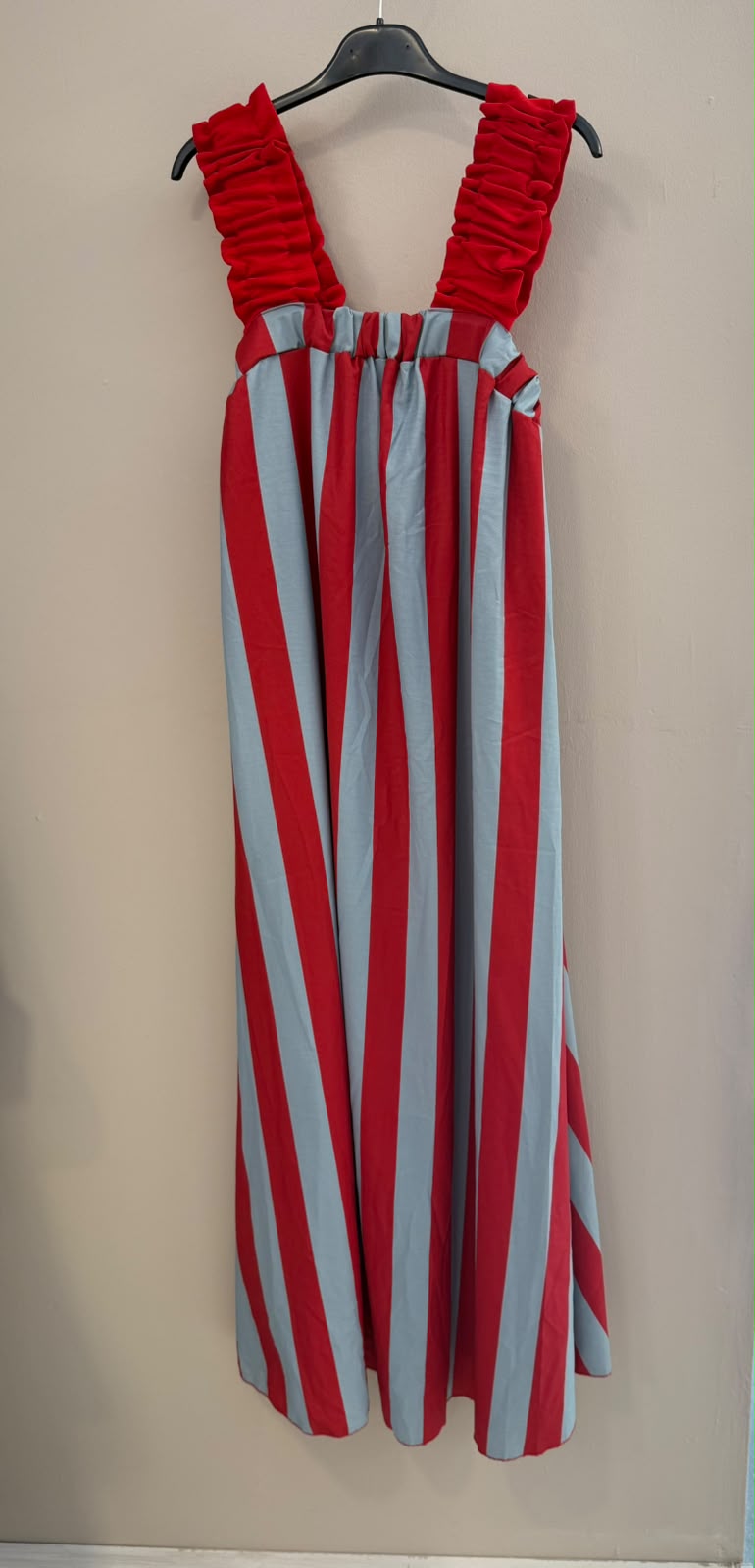 VESTIDO RAYAS TIRANTES VOLANTES