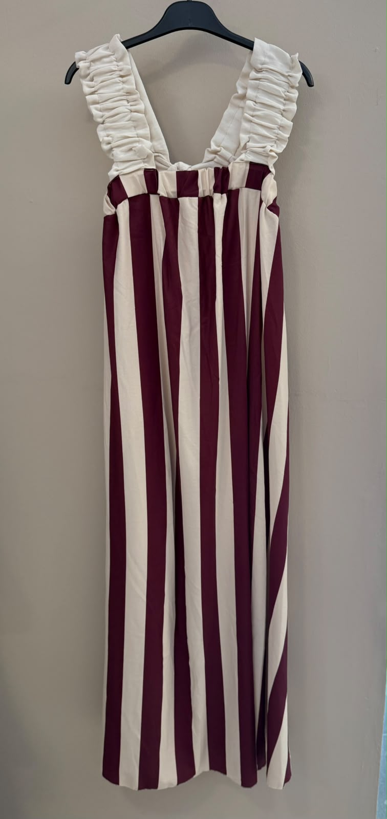 VESTIDO RAYAS TIRANTES VOLANTES