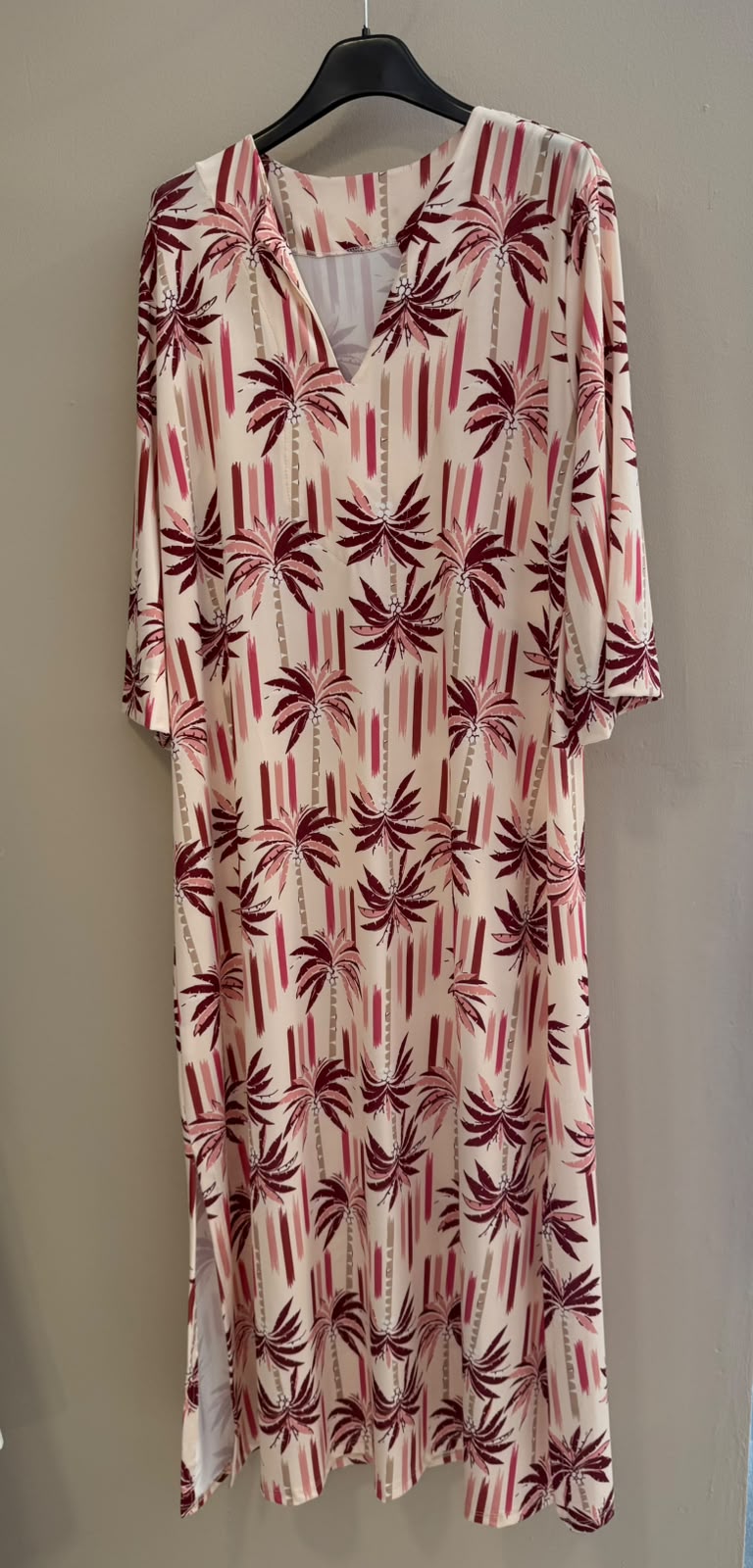 Vestido túnica punto seda palmeras