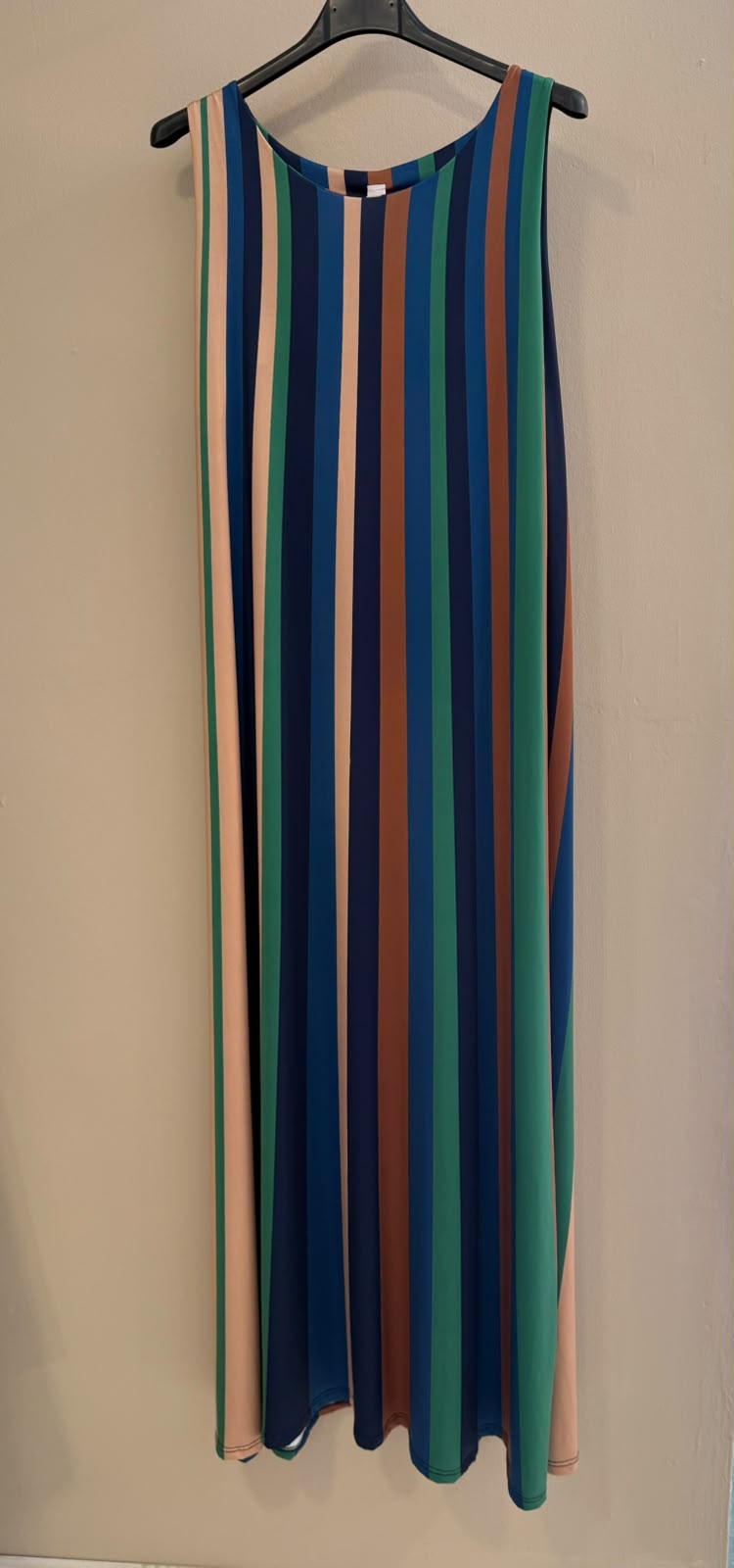 Vestido Punto Seda Fría Rayas Multicolor