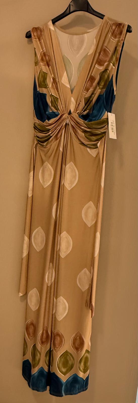 Vestido seda fría drapeado cintura