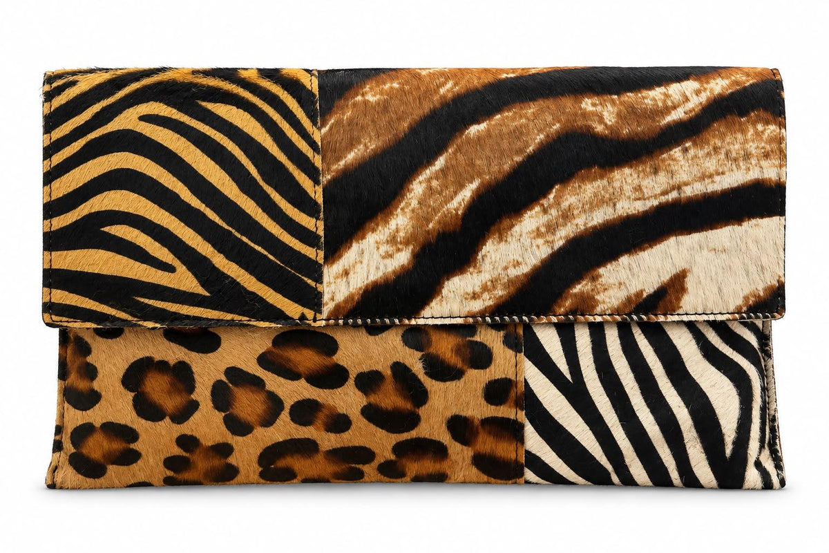 Sobre piel pelo potro combi animal print