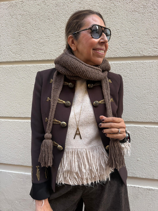 Balaclava pompones hecha a mano (Mod.28)