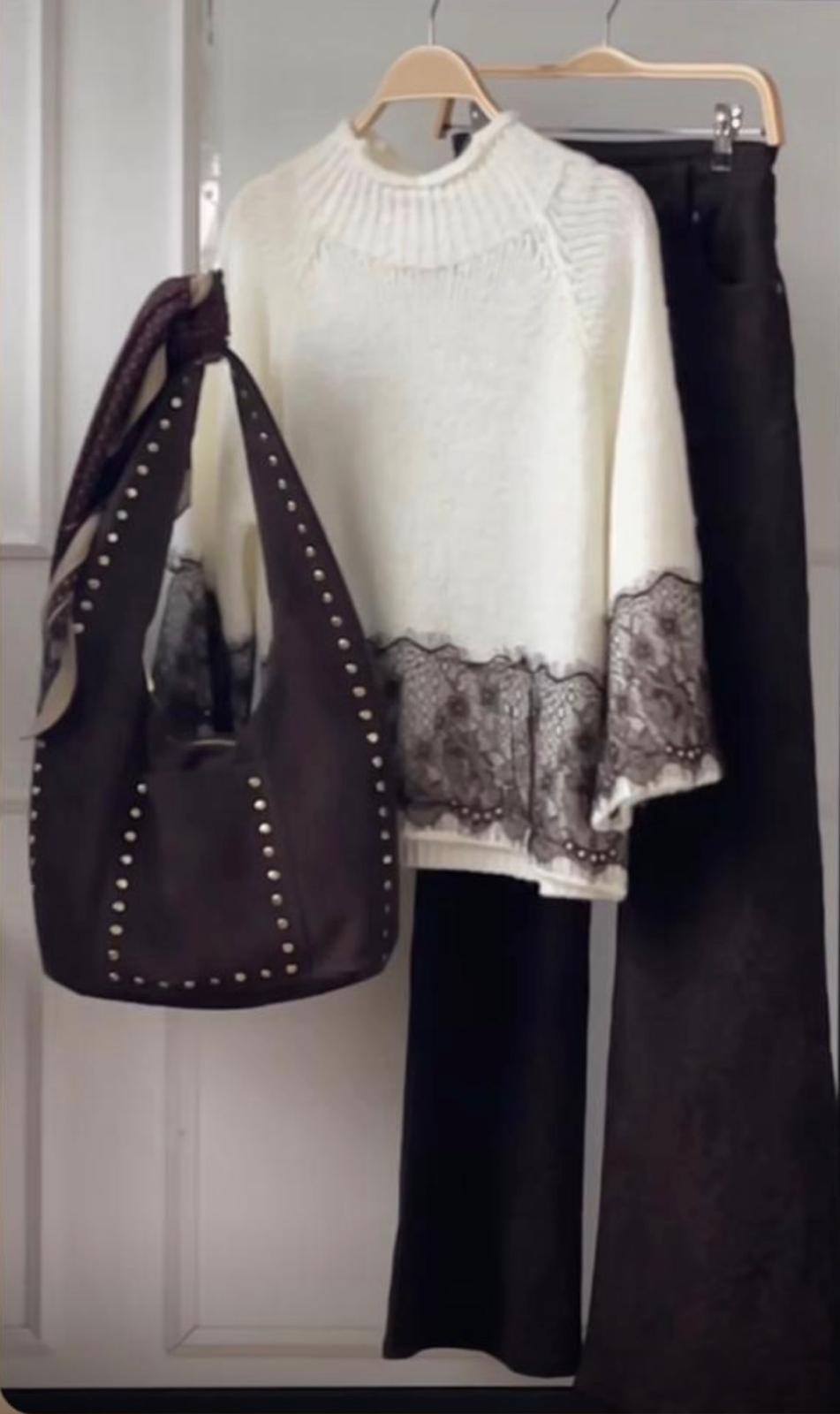 Jersey Oversize Mangas Acampanadas - Punto Texturizado | Dondola