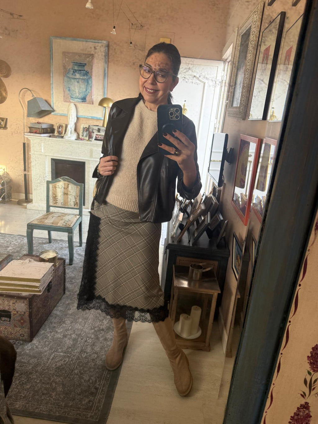 Jersey Manga Corta Angora - Punto Premium Mujer